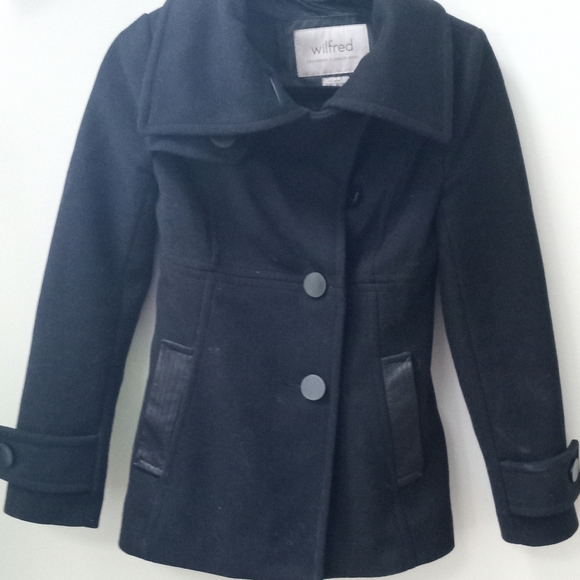 Wilfred Cashmere and Wool Black Jacket in Size XXS - Picture 3 of 6